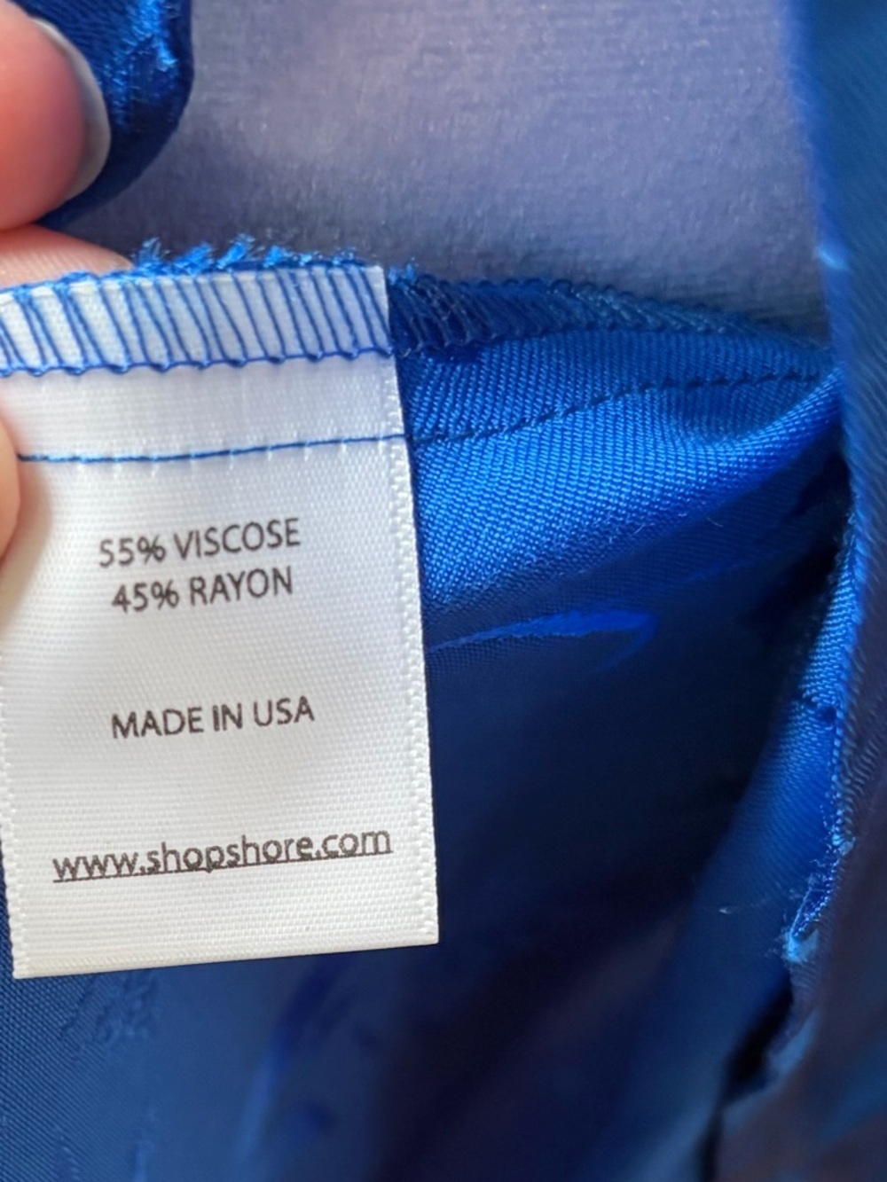 NWT Shore Monterey Wrap Dress Blue Satin Floral Jacquard Mini S - Picture 10 of 12